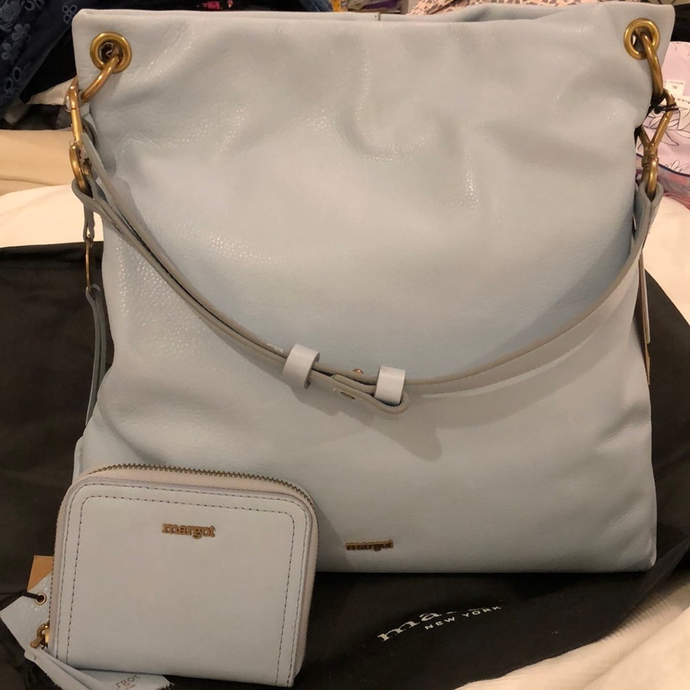 MARGOT BLAKE HOBO BAG & LILY ZIP AROUND WALLET NWT